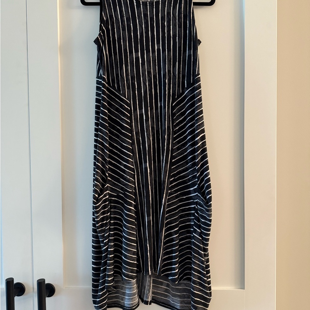 Sympli Black and White Striped Sundress